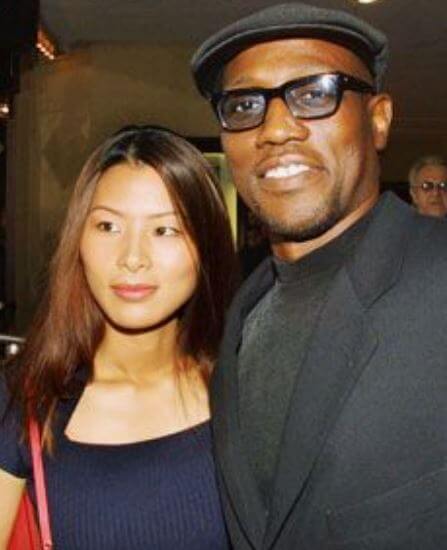 Nakyung Park with her husband Wesley Snipes.